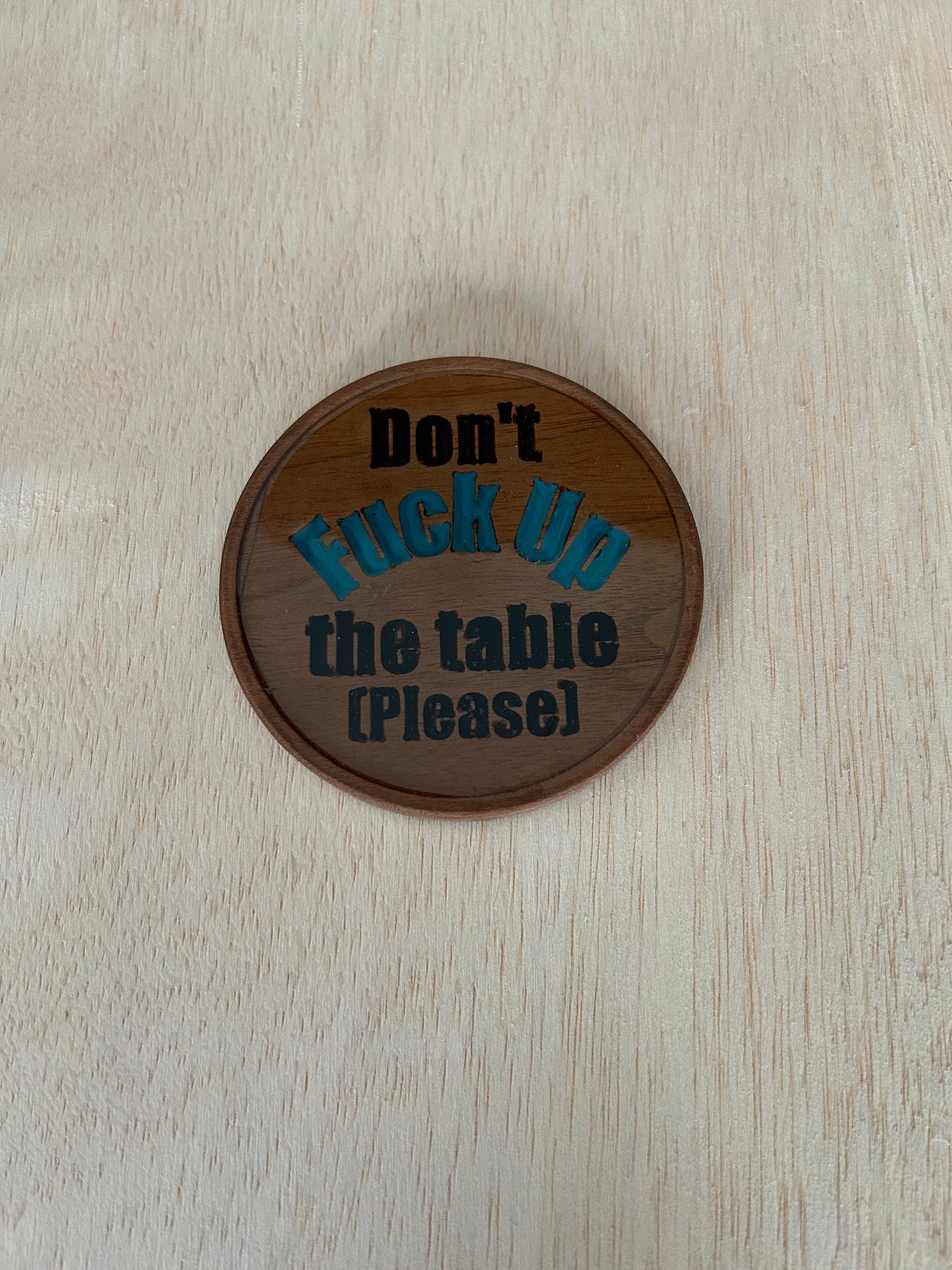 Walnut drink coasters