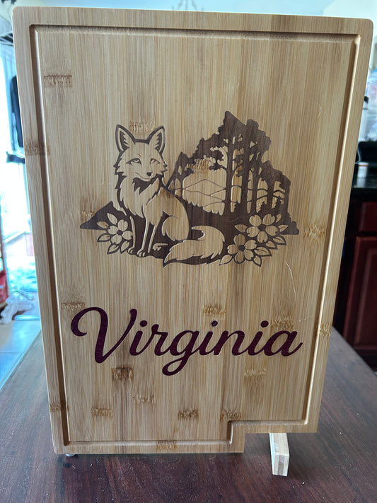 Bamboo wood inlay cutting board