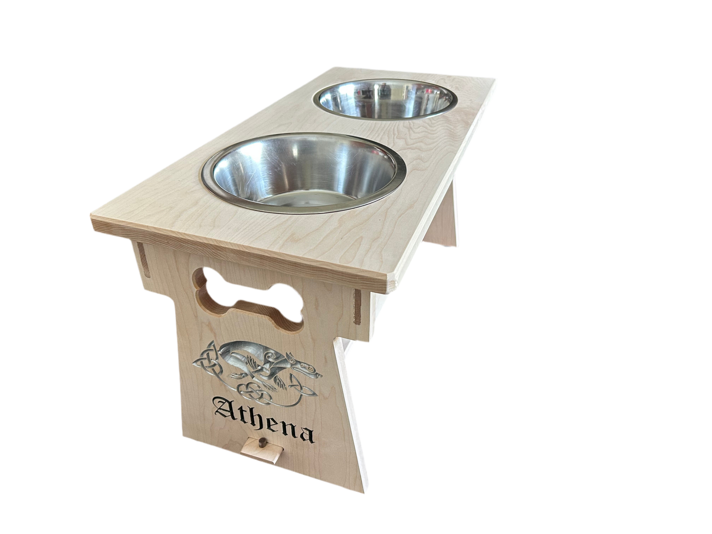 Raised dog bowl stand