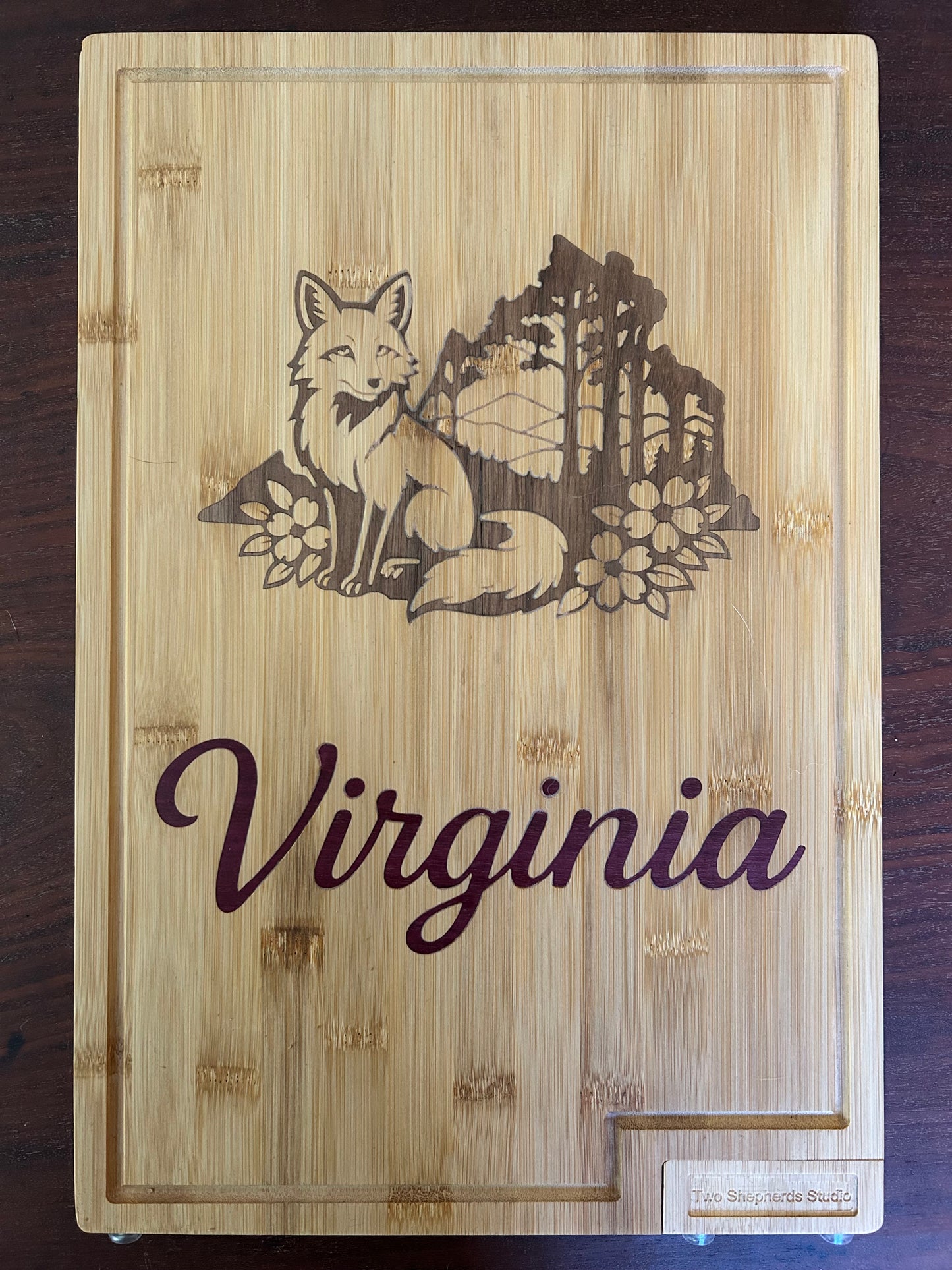 Bamboo wood inlay cutting board
